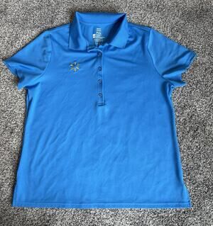 Walmart Women’s XL Blue Polo Employee Shirt Logo Embroidered